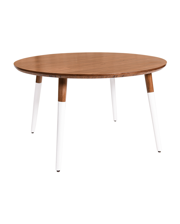 Basic Walnut Coffee Table - white legs
