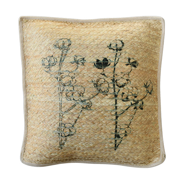 Cotton Flower Cushion - Black