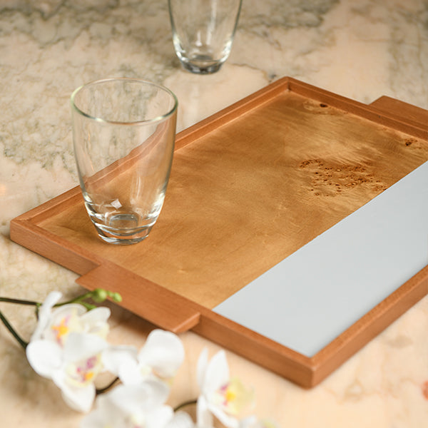 Coloured Rectangular Root tray - gray