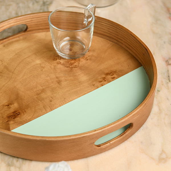 Coloured Round Root Tray - mint