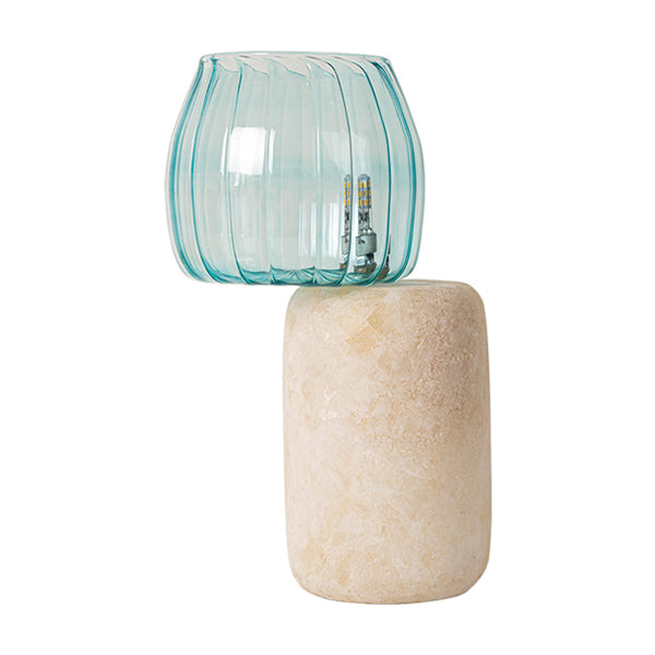 Lotus Tall Side Lamp - blue