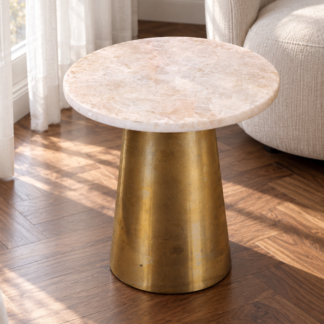 Brass Cone Side Table