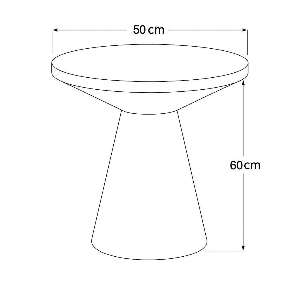 Cone side table