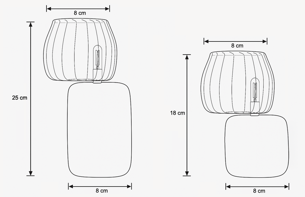 Lotus Tall Side Lamp - gray