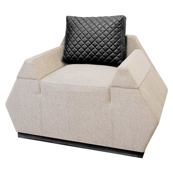 Pyra armchair beige & black