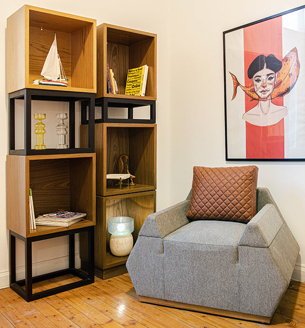 Pyra armchair Grayish & Havane