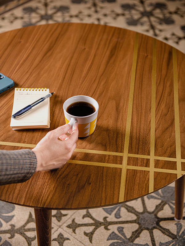 Striped coffee table