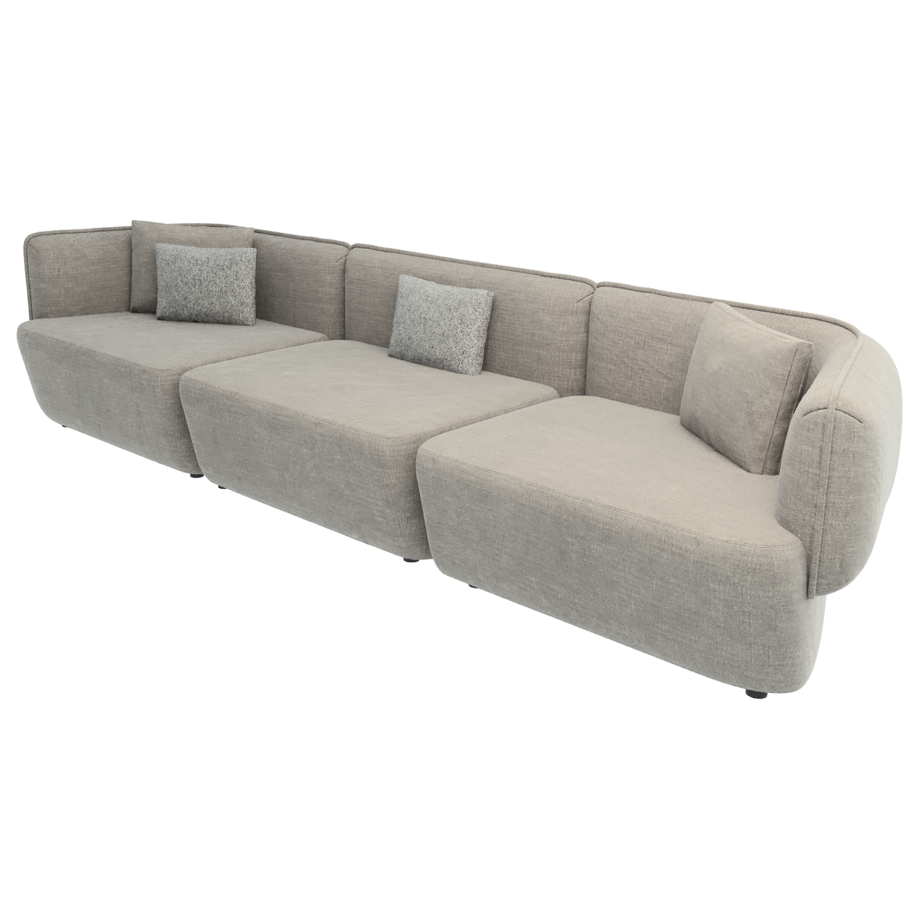 Triple Cushy Plain Beige