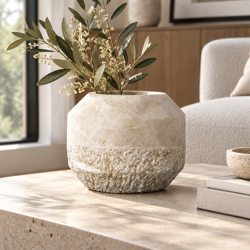 Ball Texture Vase on set
