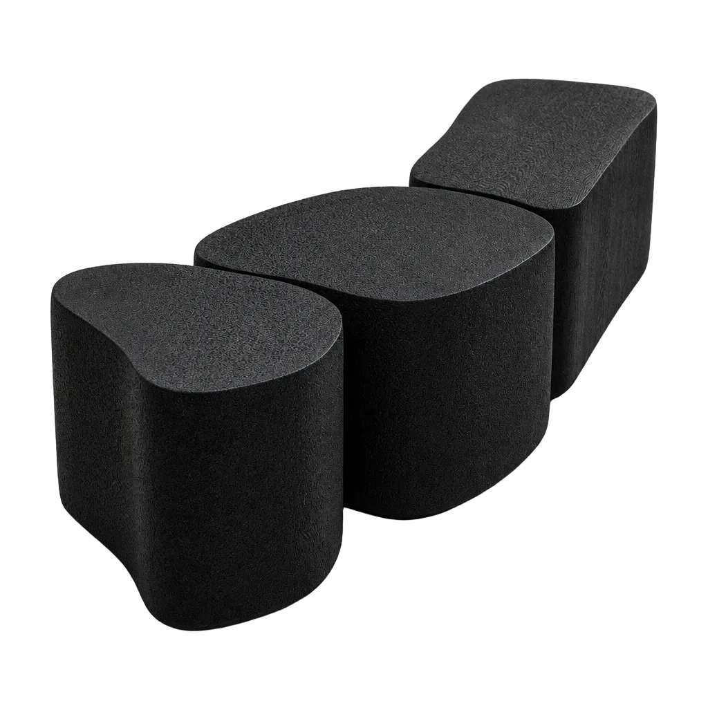 Black O bench alternate angle