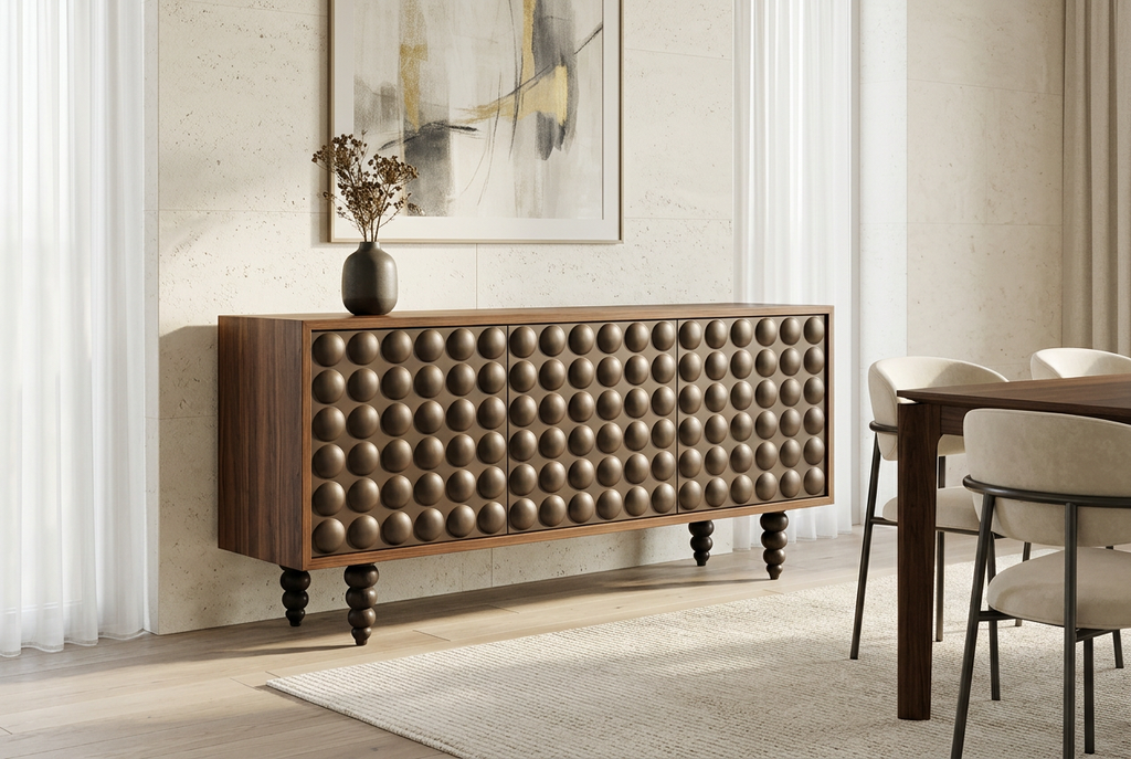 Bubble Side Board in a luxury modern room, front-left angle