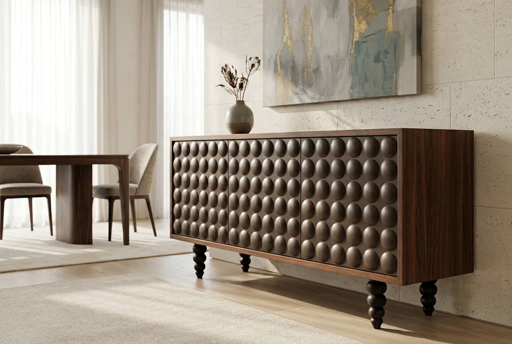 Bubble Side Board in a luxury modern room, front-right angle