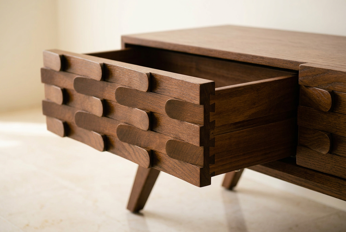 Leaf TV Unit drawer close-up