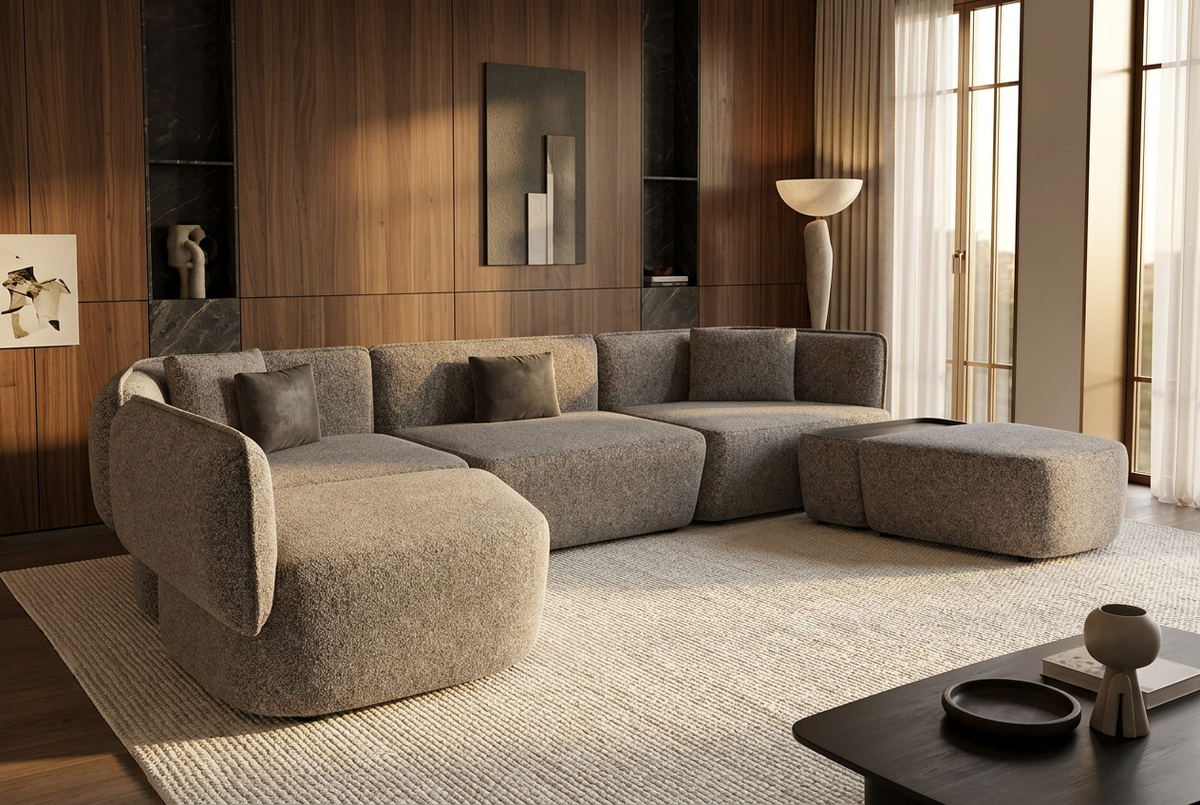 Mega Cushy in a warm walnut luxury room