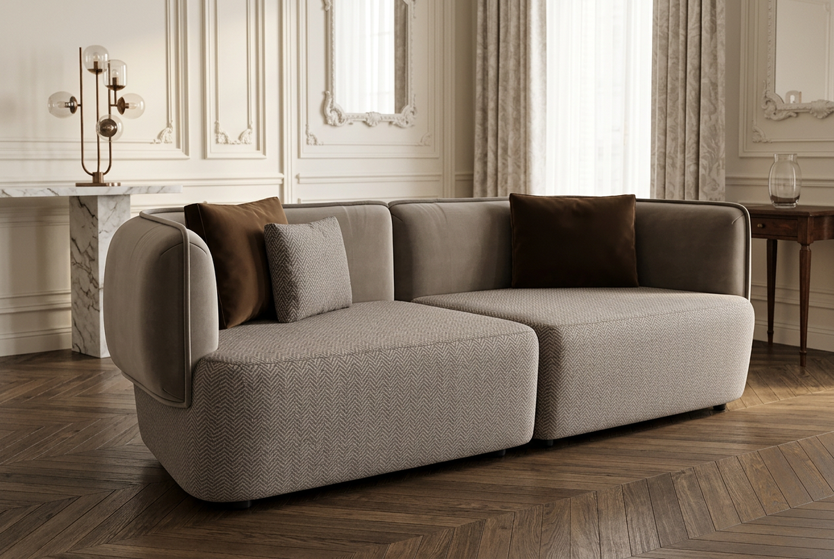Mini Cushy Mix Beige in a Parisian salon
