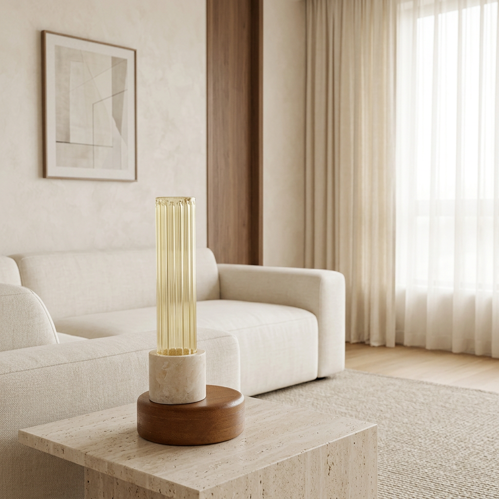 Mix & Match yellow Vase in a chic minimal room