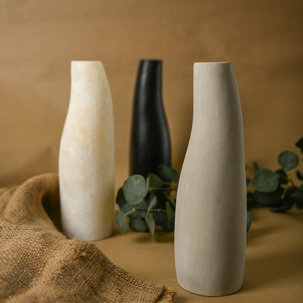 Positive Negative Gray Vase
