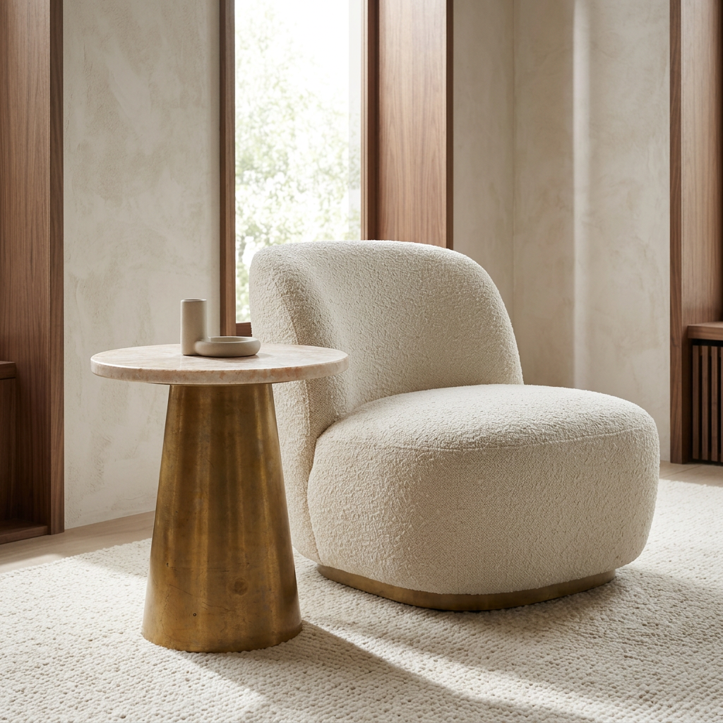Side table in a luxury interior