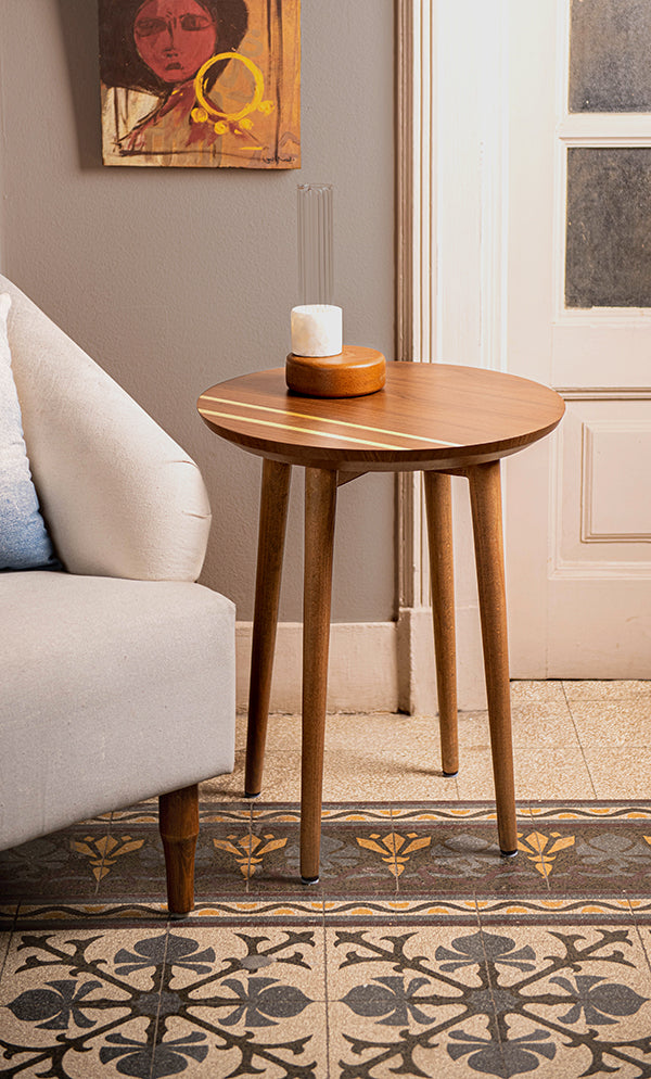 Striped Side Table