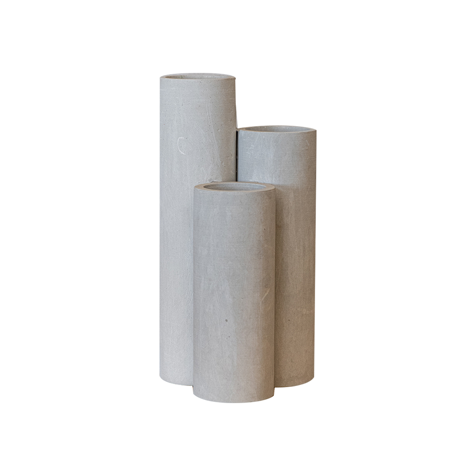 Trio Gray Vase