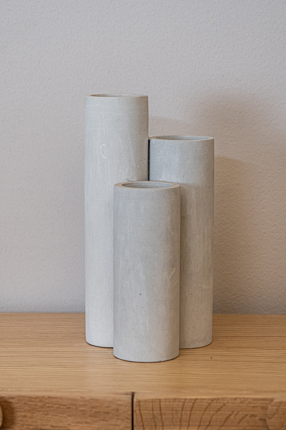 Trio Gray Vase
