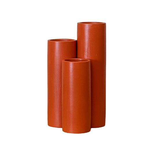 Trio Orange Vase