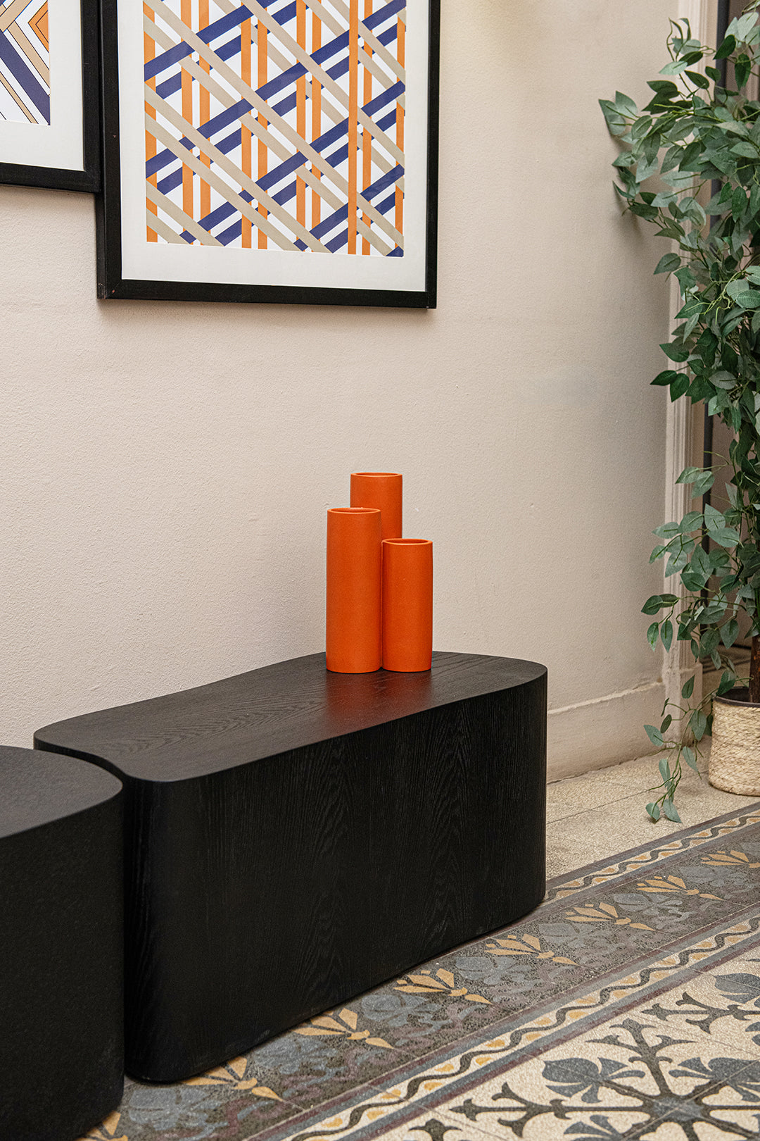 Trio Orange Vase