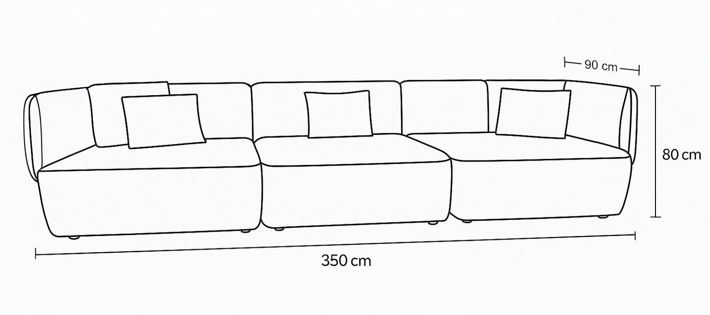 Triple Cushy Plain Beige